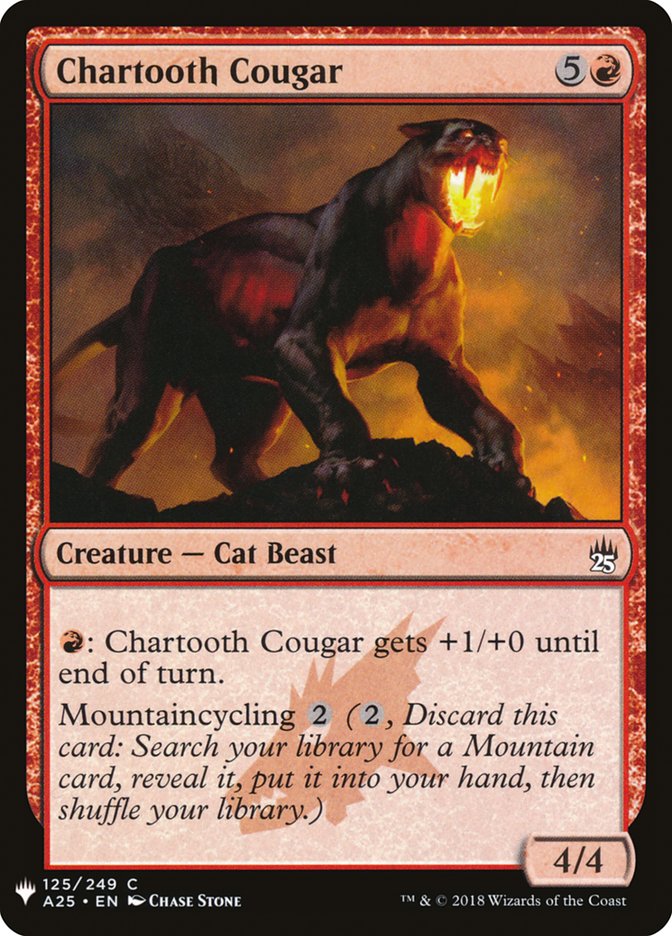 Chartooth Cougar [Mystery Booster] MTG Single Magic: The Gathering    | Red Claw Gaming