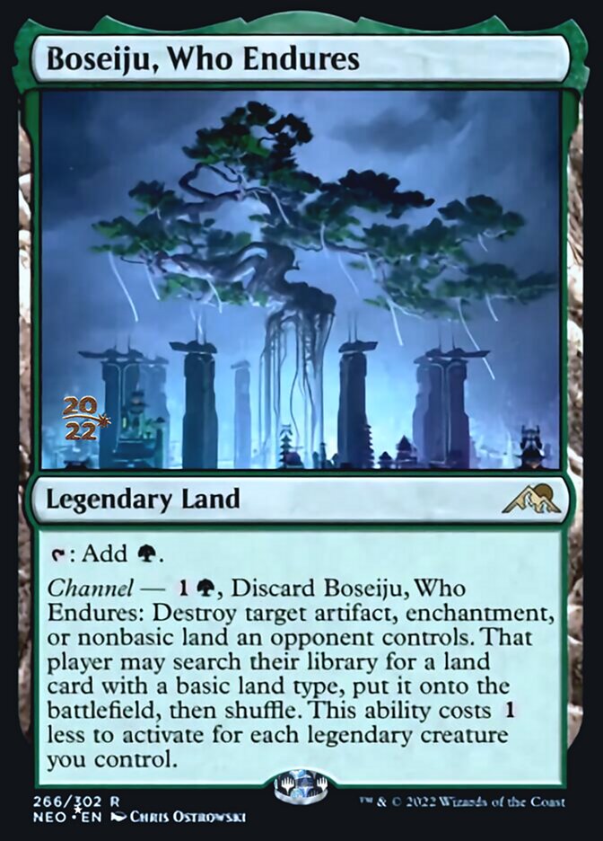 Boseiju, Who Endures [Kamigawa: Neon Dynasty Prerelease Promos] MTG Single Magic: The Gathering | Red Claw Gaming