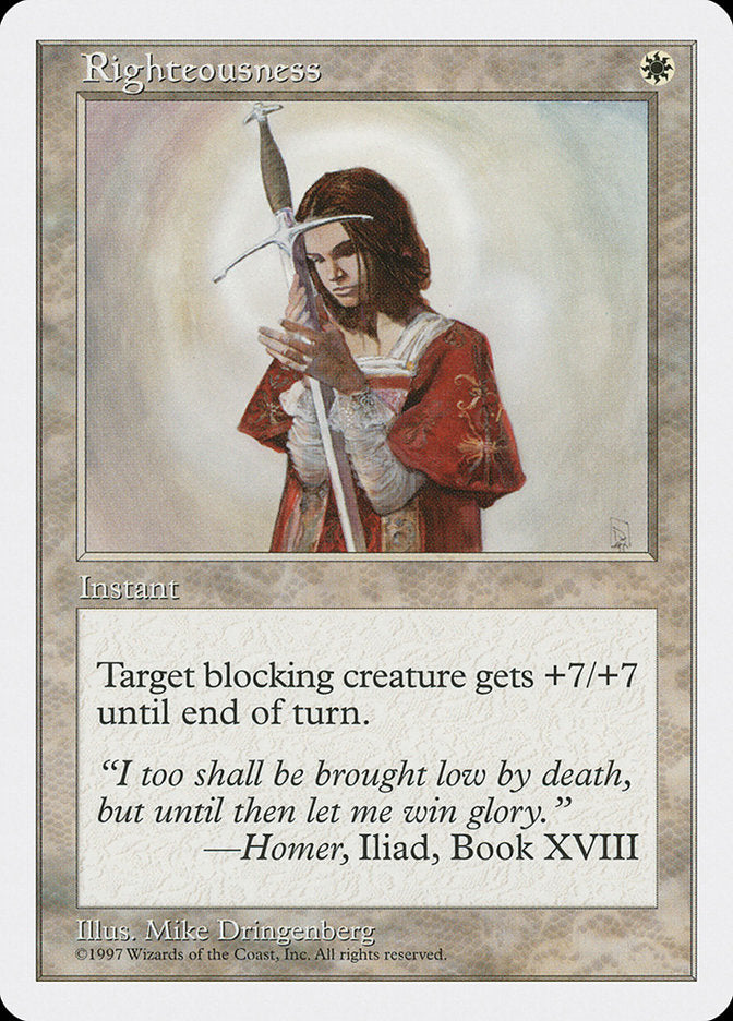 Righteousness [Fifth Edition] MTG Single Magic: The Gathering | Red Claw Gaming