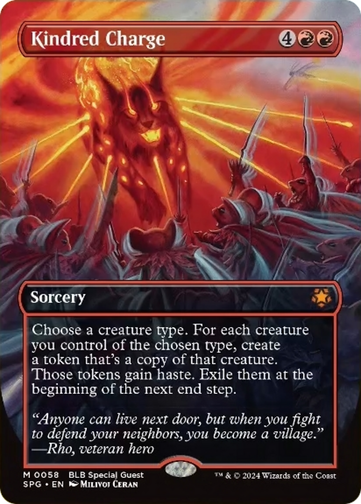 Kindred Charge (Borderless) [Bloomburrow Special Guests] MTG Single Magic: The Gathering | Red Claw Gaming