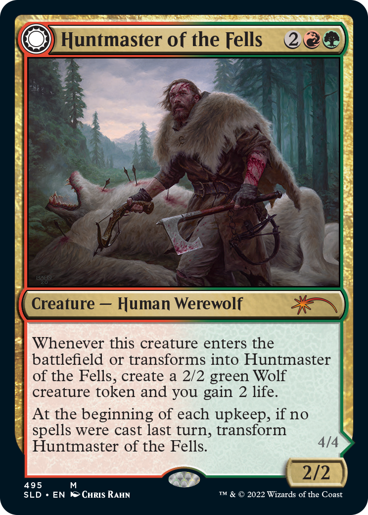 Huntmaster of the Fells // Ravager of the Fells [Secret Lair Drop Series] MTG Single Magic: The Gathering | Red Claw Gaming