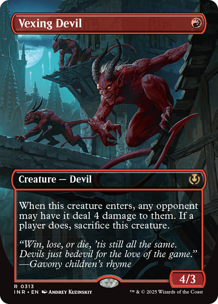 Vexing Devil (Borderless) [Innistrad Remastered] MTG Single Magic: The Gathering | Red Claw Gaming