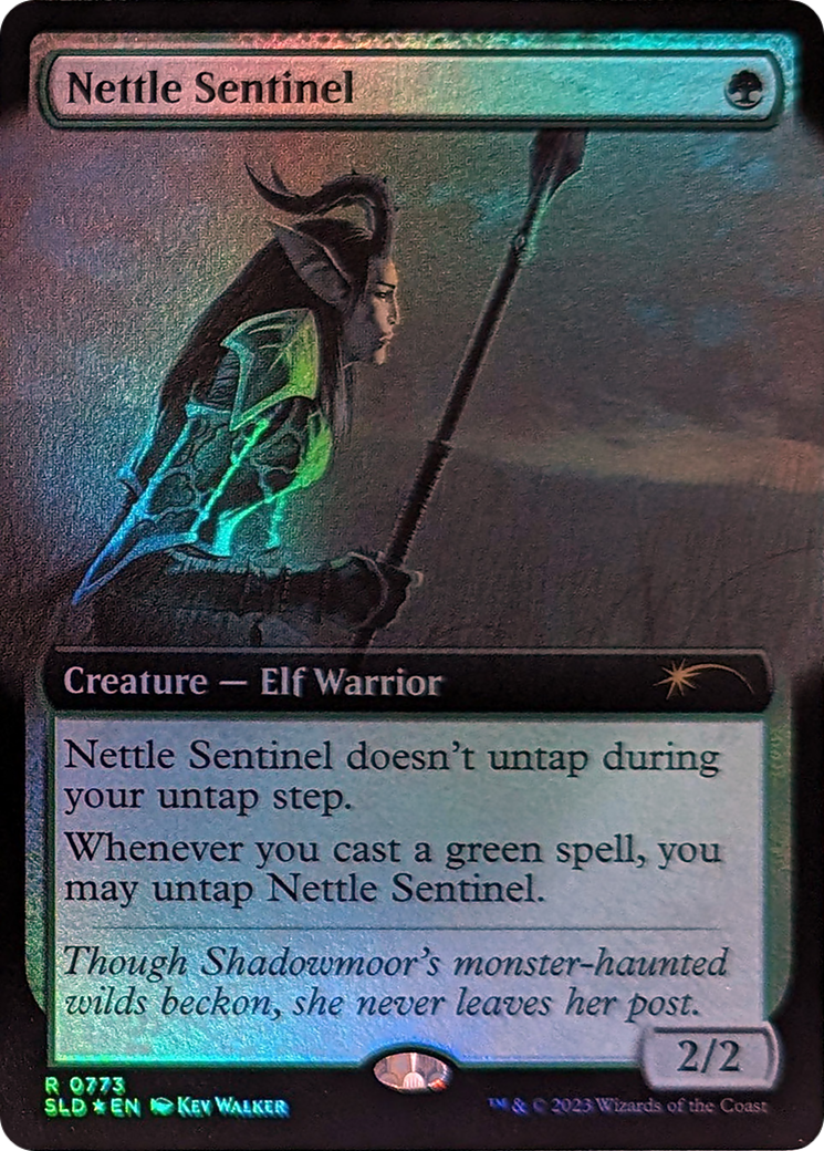 Nettle Sentinel (Extended Art) [Secret Lair Drop Series] MTG Single Magic: The Gathering | Red Claw Gaming