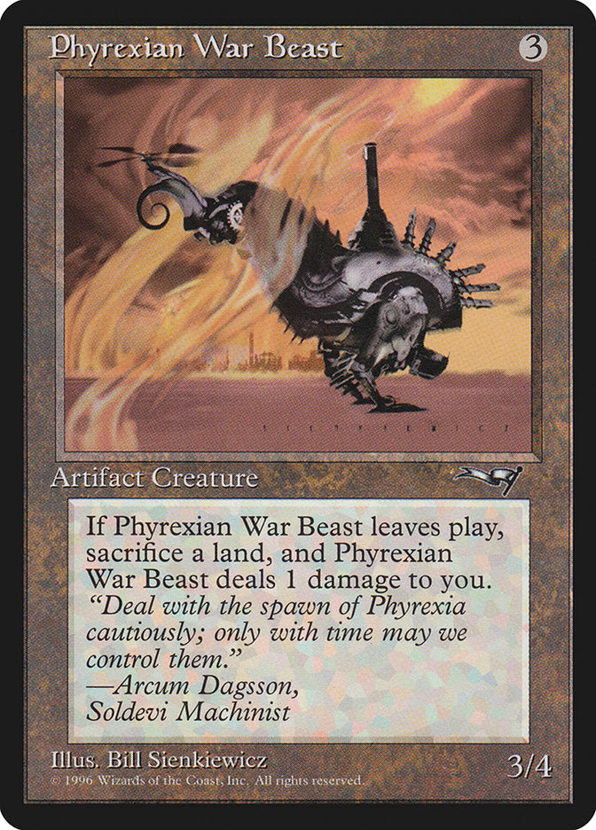 Phyrexian War Beast (Signature on Right) [Alliances] MTG Single Magic: The Gathering | Red Claw Gaming