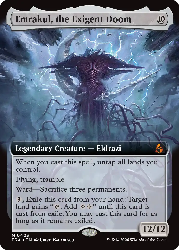 Emrakul, the Exigent Doom (Extended Art) [Reality Fracture] | Red Claw Gaming
