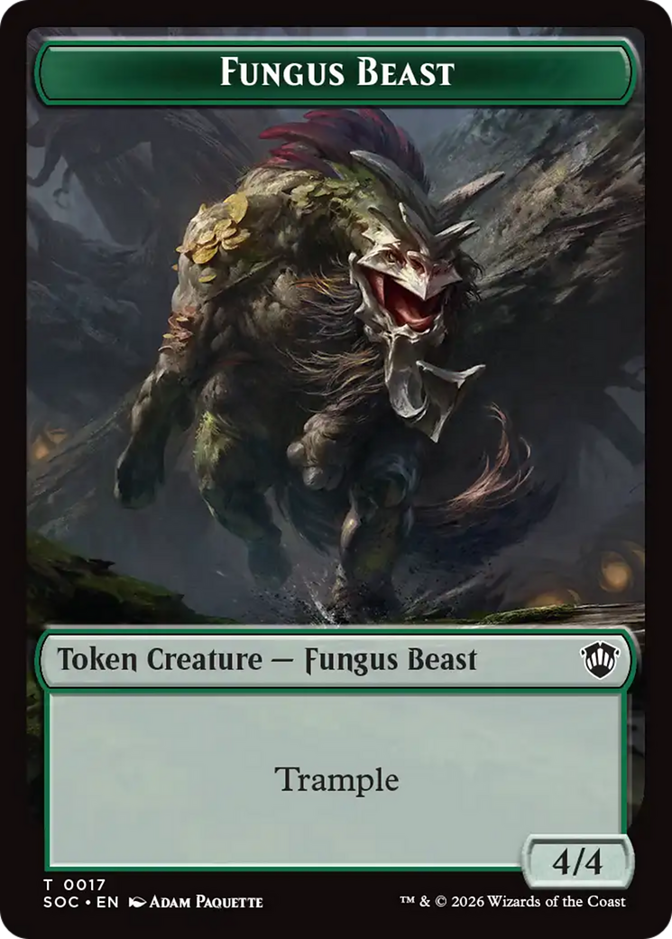 Goat // Fungus Beast Double-Sided Token [Secrets of Strixhaven Commander Tokens] MTG Single Magic: The Gathering | Red Claw Gaming