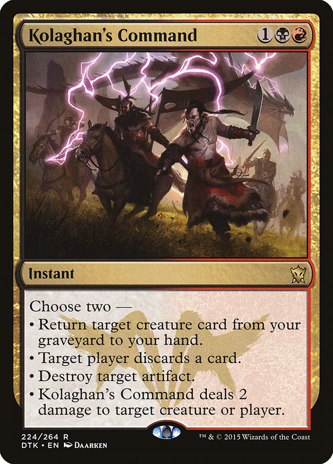 Kolaghan's Command [Dragons of Tarkir] MTG Single Magic: The Gathering | Red Claw Gaming