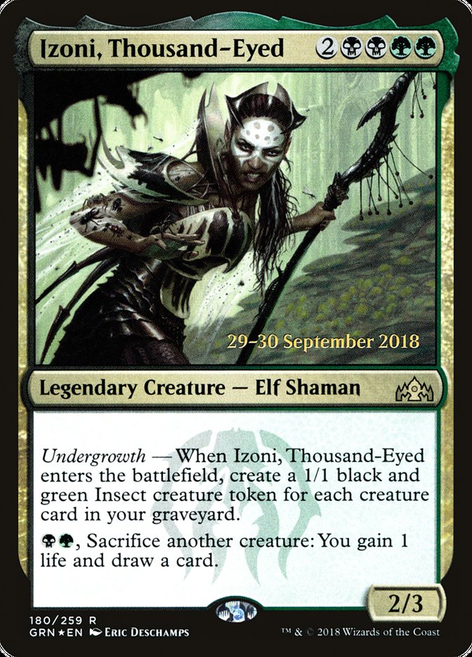 Izoni, Thousand-Eyed [Guilds of Ravnica Prerelease Promos] MTG Single Magic: The Gathering | Red Claw Gaming