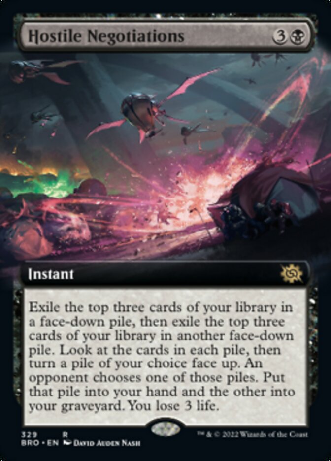 Hostile Negotiations (Extended Art) [The Brothers' War] MTG Single Magic: The Gathering | Red Claw Gaming