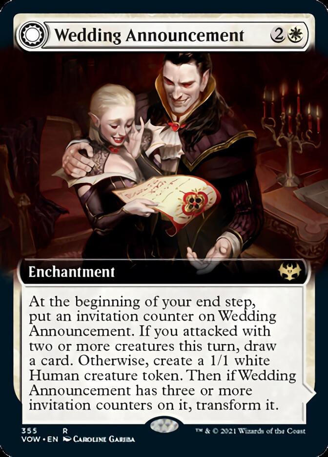 Wedding Announcement // Wedding Festivity (Extended Art) [Innistrad: Crimson Vow] MTG Single Magic: The Gathering | Red Claw Gaming