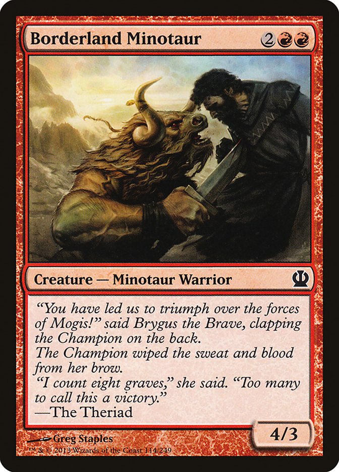 Borderland Minotaur [Theros] MTG Single Magic: The Gathering | Red Claw Gaming
