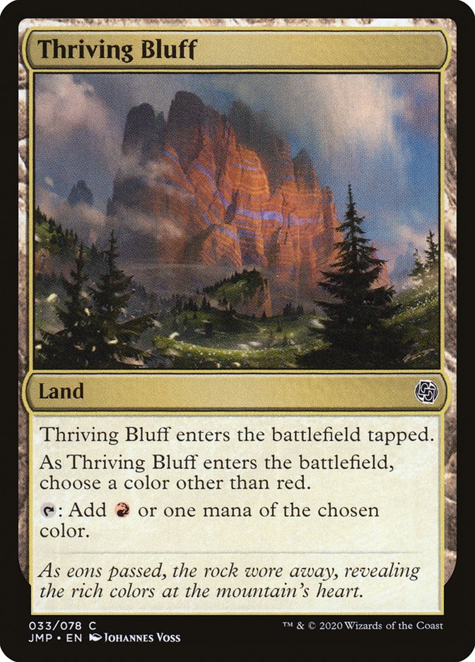 Thriving Bluff [Jumpstart] MTG Single Magic: The Gathering | Red Claw Gaming
