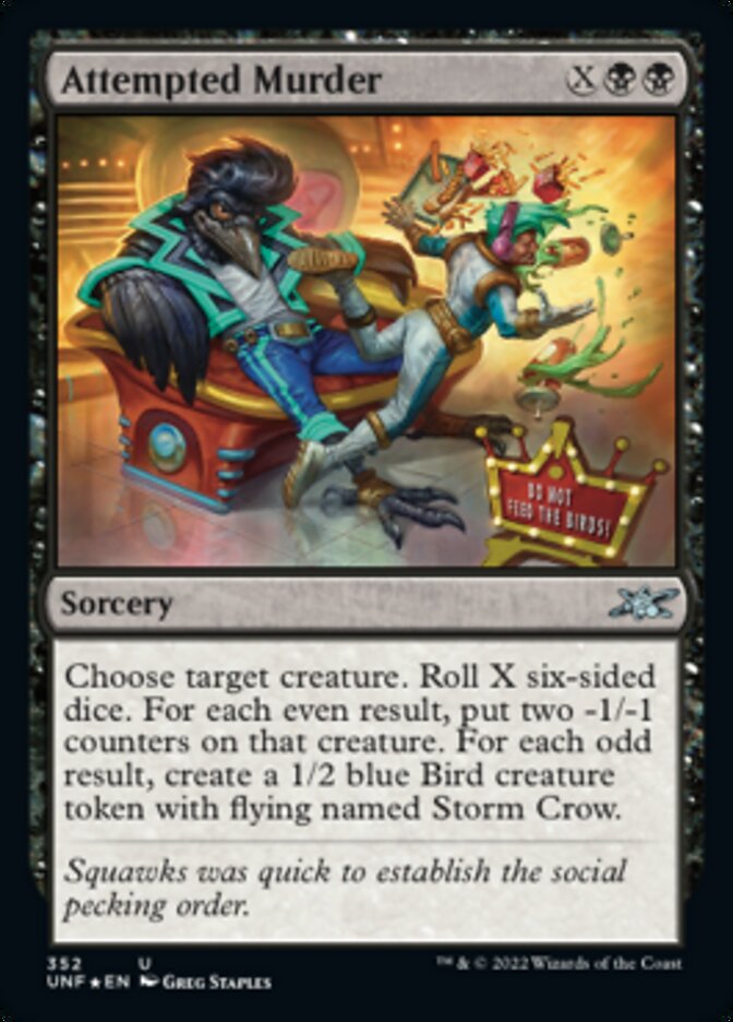 Attempted Murder (Galaxy Foil) [Unfinity] MTG Single Magic: The Gathering    | Red Claw Gaming