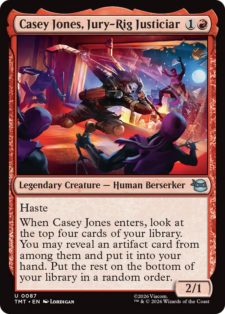 Casey Jones, Jury-Rig Justiciar [Teenage Mutant Ninja Turtles] MTG Single Magic: The Gathering | Red Claw Gaming