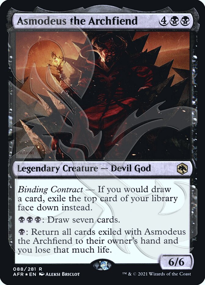 Asmodeus the Archfiend (Ampersand Promo) [Dungeons & Dragons: Adventures in the Forgotten Realms Promos] MTG Single Magic: The Gathering | Red Claw Gaming