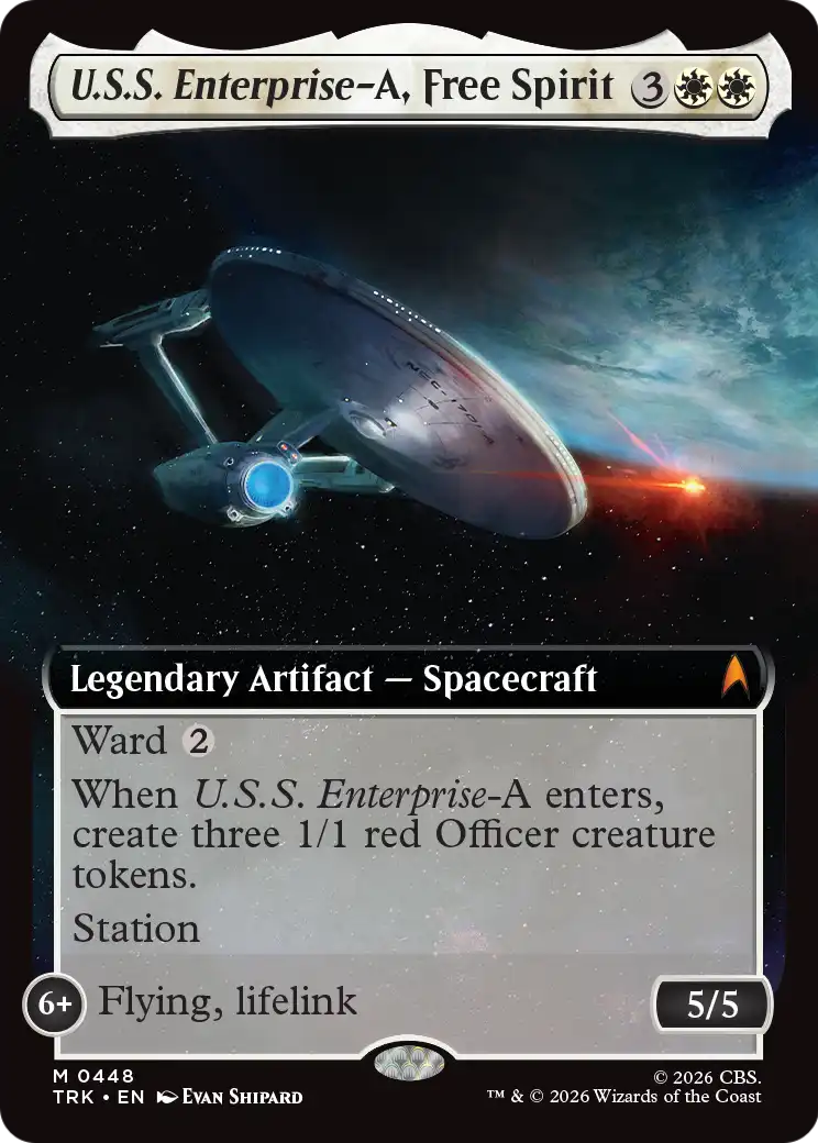 U.S.S. Enterprise-A, Free Spirit (Extended Art) [Star Trek] MTG Single Magic: The Gathering | Red Claw Gaming