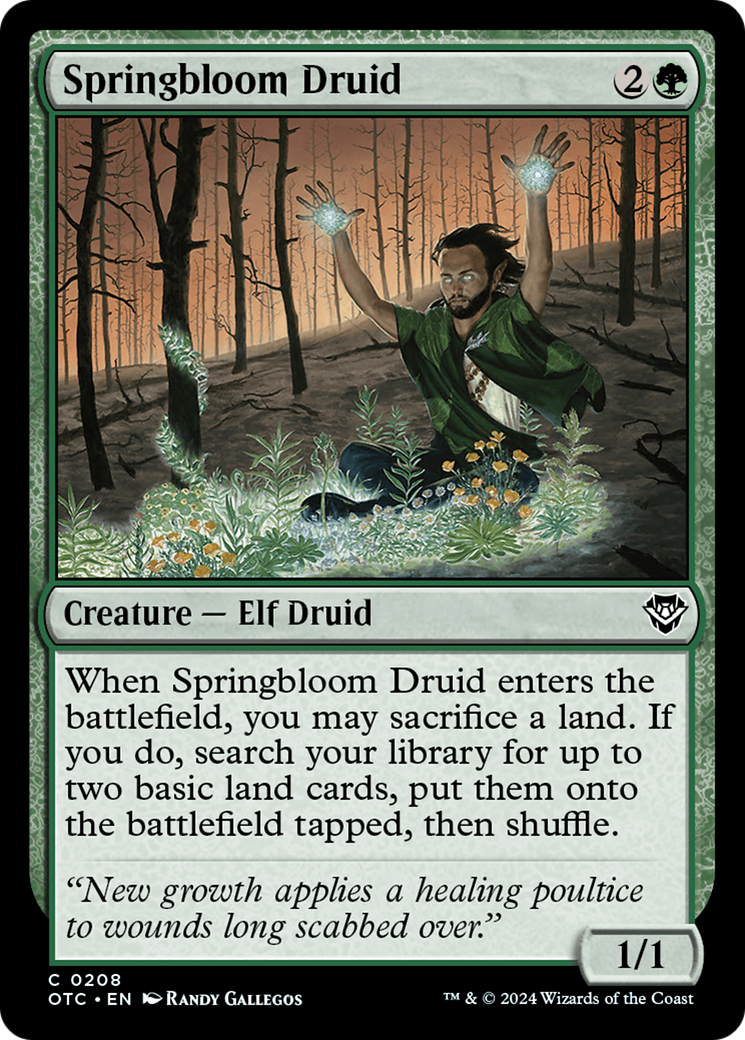 Springbloom Druid [Outlaws of Thunder Junction Commander] MTG Single Magic: The Gathering | Red Claw Gaming
