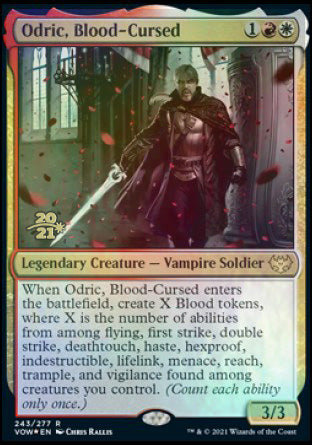 Odric, Blood-Cursed [Innistrad: Crimson Vow Prerelease Promos] MTG Single Magic: The Gathering | Red Claw Gaming