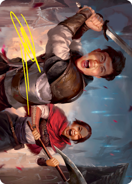Daybreak Combatants Art Card (Gold-Stamped Signature) [Innistrad: Crimson Vow Art Series] MTG Single Magic: The Gathering | Red Claw Gaming