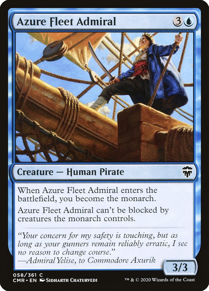 Azure Fleet Admiral [Commander Legends] MTG Single Magic: The Gathering | Red Claw Gaming