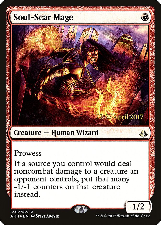 Soul-Scar Mage [Amonkhet Prerelease Promos] MTG Single Magic: The Gathering | Red Claw Gaming