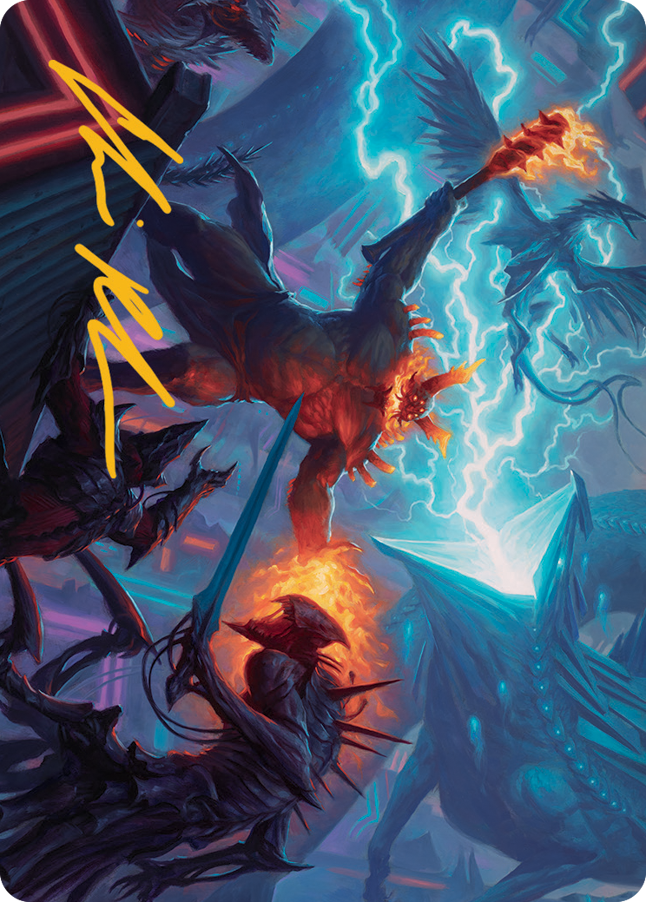 Hidetsugu and Kairi Art Card (Gold-Stamped Signature) [March of the Machine Art Series] MTG Single Magic: The Gathering | Red Claw Gaming
