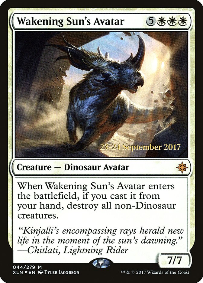 Wakening Sun's Avatar [Ixalan Prerelease Promos] MTG Single Magic: The Gathering | Red Claw Gaming