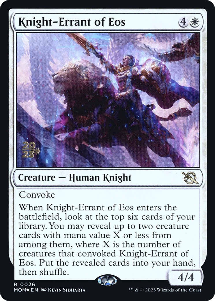 Knight-Errant of Eos [March of the Machine Prerelease Promos] MTG Single Magic: The Gathering    | Red Claw Gaming