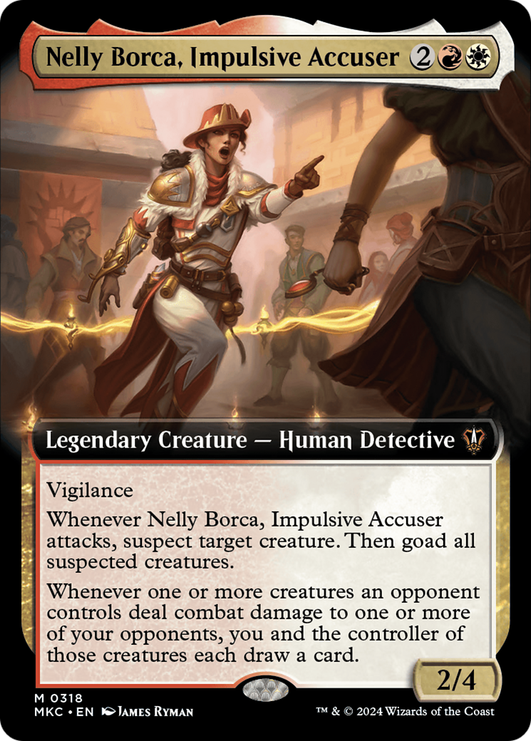 Nelly Borca, Impulsive Accuser (Extended Art) [Murders at Karlov Manor Commander] MTG Single Magic: The Gathering | Red Claw Gaming