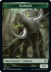 Elephant // Treasure Double-Sided Token [Dominaria United Commander Tokens] MTG Single Magic: The Gathering | Red Claw Gaming