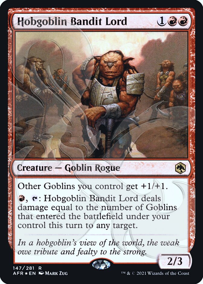 Hobgoblin Bandit Lord (Ampersand Promo) [Dungeons & Dragons: Adventures in the Forgotten Realms Promos] MTG Single Magic: The Gathering | Red Claw Gaming