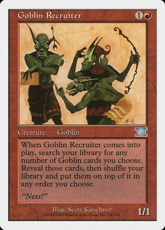 Goblin Recruiter [Classic Sixth Edition] MTG Single Magic: The Gathering | Red Claw Gaming