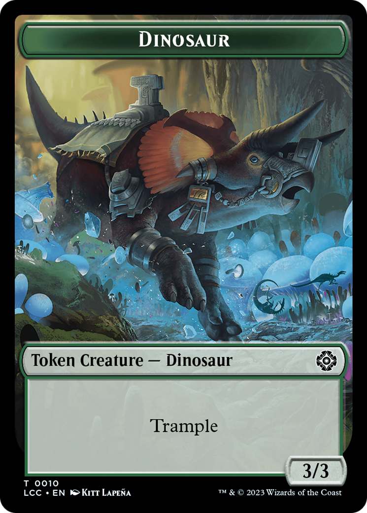 The Monarch // Dinosaur Double-Sided Token [The Lost Caverns of Ixalan Commander Tokens] MTG Single Magic: The Gathering | Red Claw Gaming