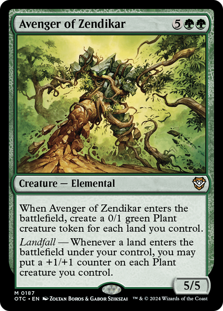 Avenger of Zendikar [Outlaws of Thunder Junction Commander] MTG Single Magic: The Gathering | Red Claw Gaming