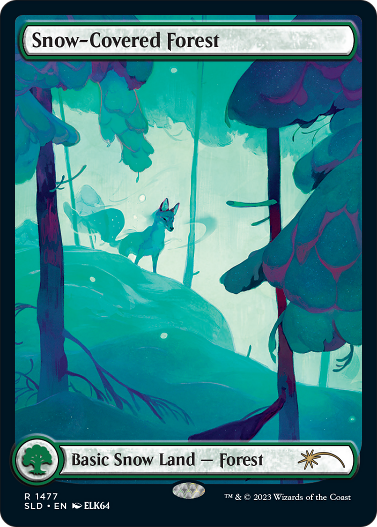 Snow-Covered Forest (1477) [Secret Lair Drop Series] MTG Single Magic: The Gathering | Red Claw Gaming