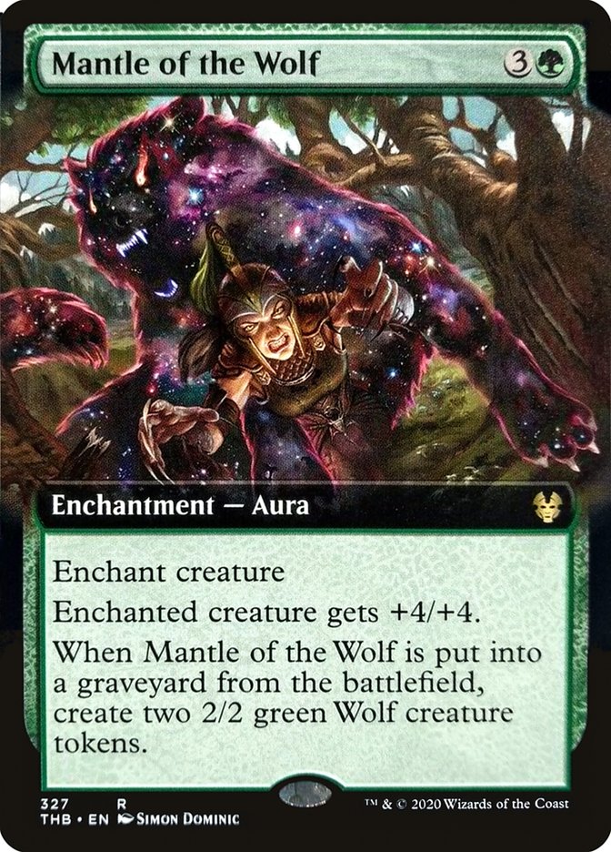 Mantle of the Wolf (Extended Art) [Theros Beyond Death] MTG Single Magic: The Gathering | Red Claw Gaming