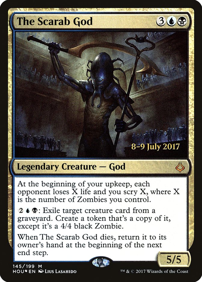 The Scarab God [Hour of Devastation Prerelease Promos] MTG Single Magic: The Gathering | Red Claw Gaming