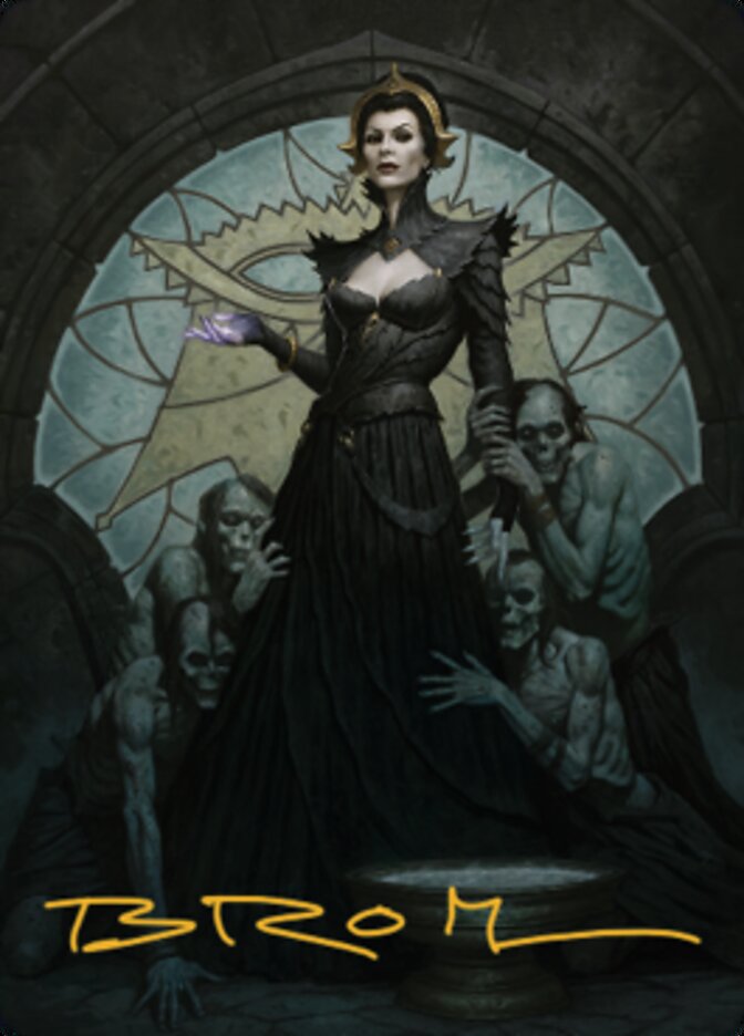 Liliana of the Veil Art Card (Gold-Stamped Signature) [Dominaria United Art Series] MTG Single Magic: The Gathering | Red Claw Gaming
