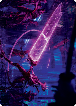 Enormous Energy Blade Art Card [Kamigawa: Neon Dynasty Art Series] MTG Single Magic: The Gathering | Red Claw Gaming