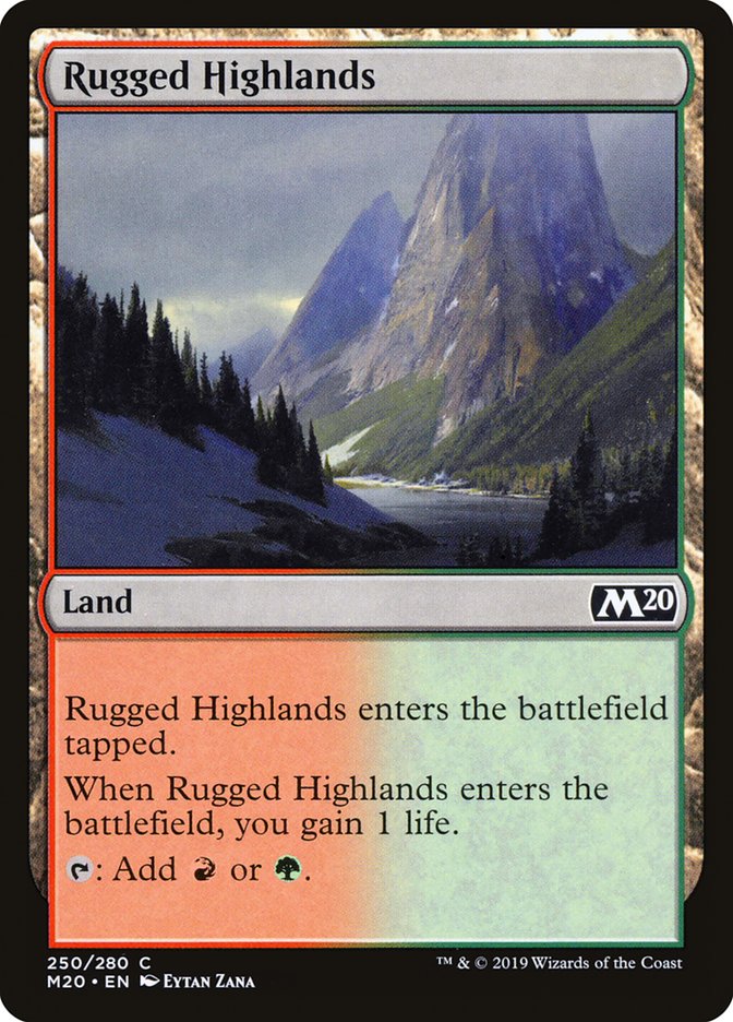 Rugged Highlands [Core Set 2020] MTG Single Magic: The Gathering | Red Claw Gaming
