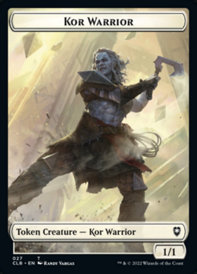 Kor Warrior // Treasure Double-Sided Token [Commander Legends: Battle for Baldur's Gate Tokens] MTG Single Magic: The Gathering | Red Claw Gaming