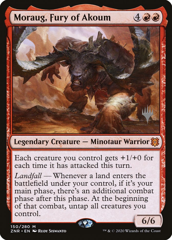 Moraug, Fury of Akoum (Promo Pack) [Zendikar Rising Promos] MTG Single Magic: The Gathering | Red Claw Gaming