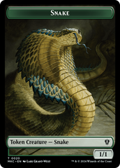 Snake // Morph Double-Sided Token [Murders at Karlov Manor Commander Tokens] MTG Single Magic: The Gathering | Red Claw Gaming