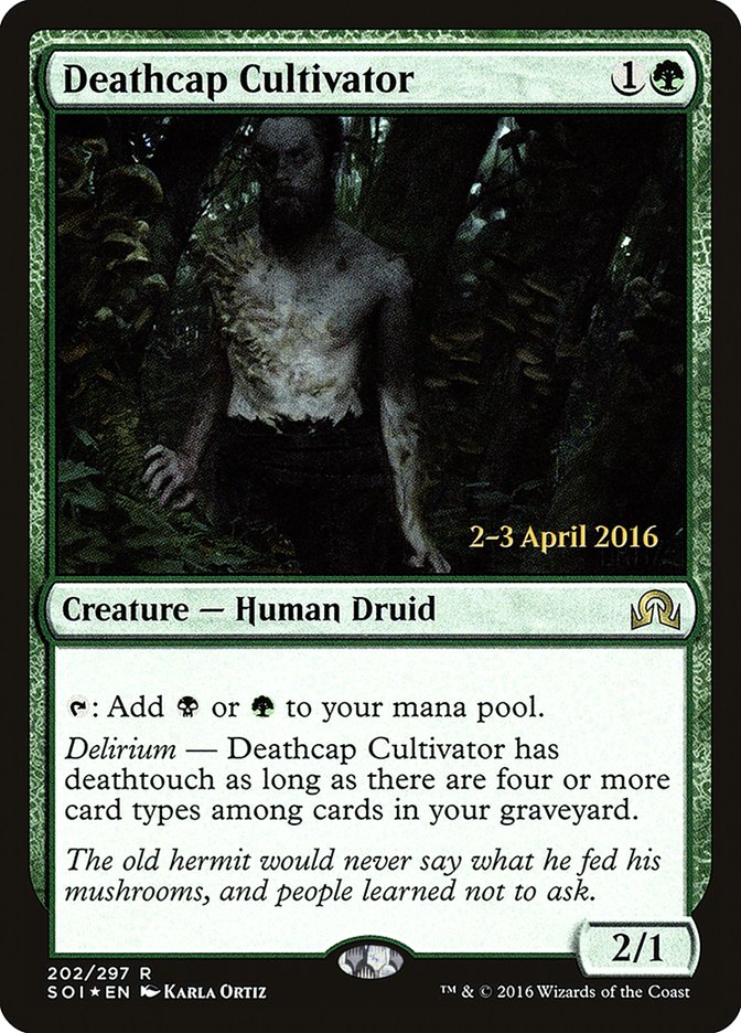Deathcap Cultivator [Shadows over Innistrad Prerelease Promos] MTG Single Magic: The Gathering | Red Claw Gaming