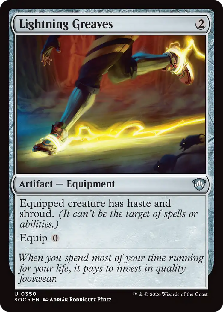 Lightning Greaves [Secrets of Strixhaven Commander] MTG Single Magic: The Gathering | Red Claw Gaming