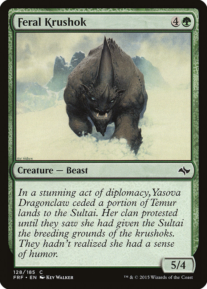 Feral Krushok [Fate Reforged] MTG Single Magic: The Gathering | Red Claw Gaming