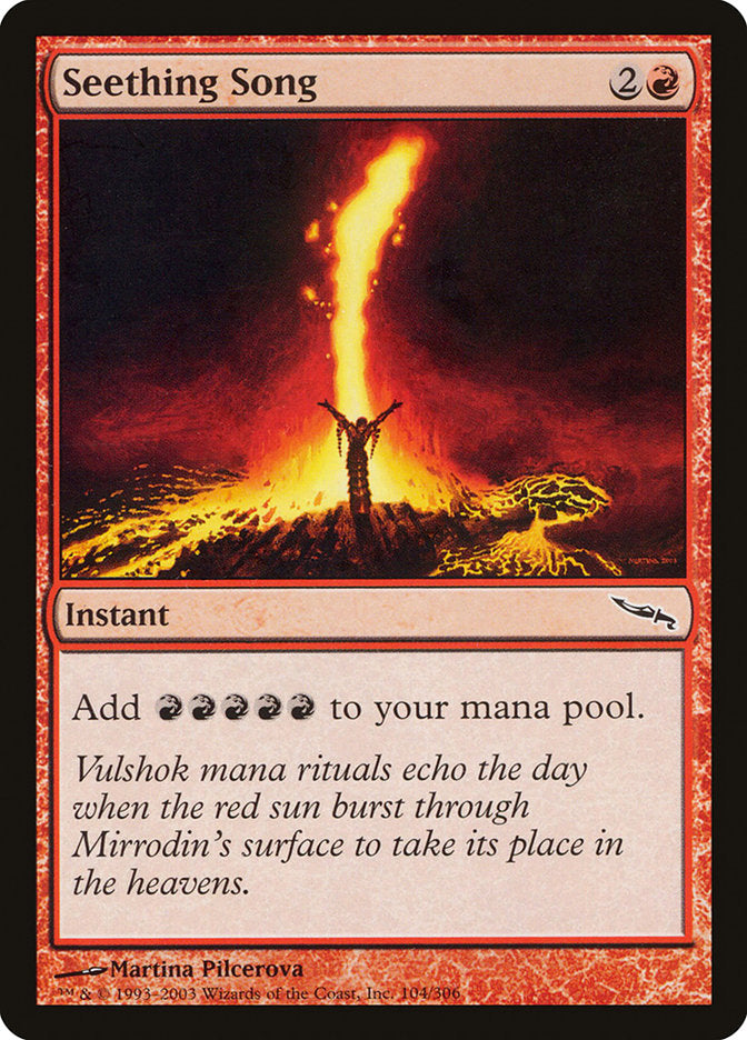 Seething Song [Mirrodin] MTG Single Magic: The Gathering | Red Claw Gaming
