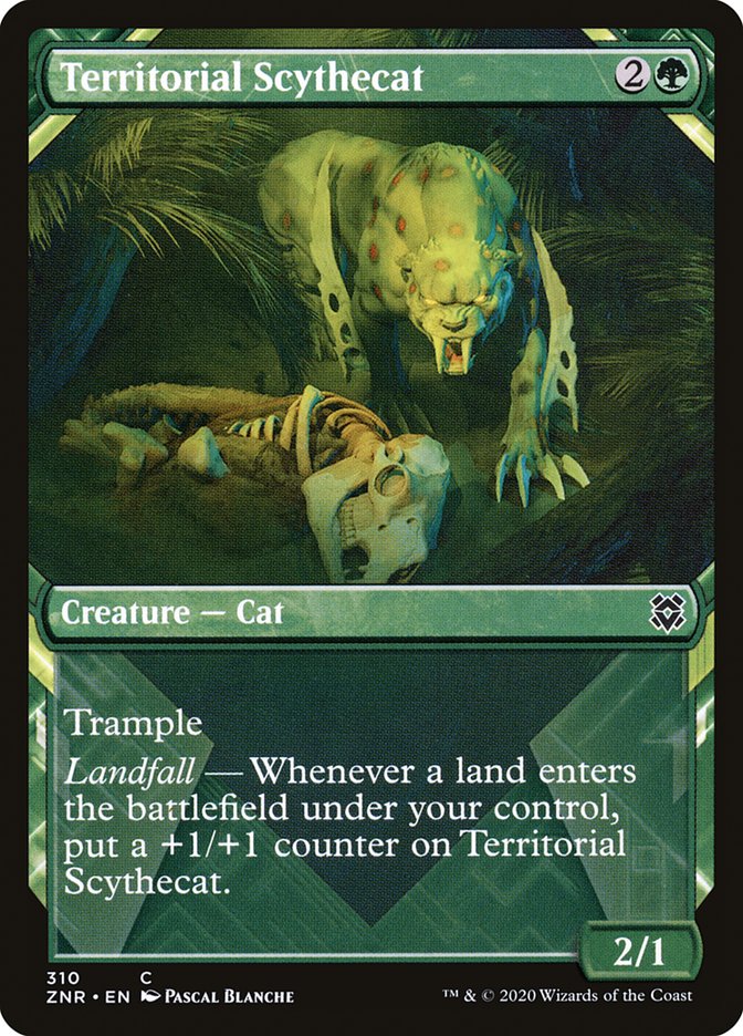 Territorial Scythecat (Showcase) [Zendikar Rising] MTG Single Magic: The Gathering | Red Claw Gaming