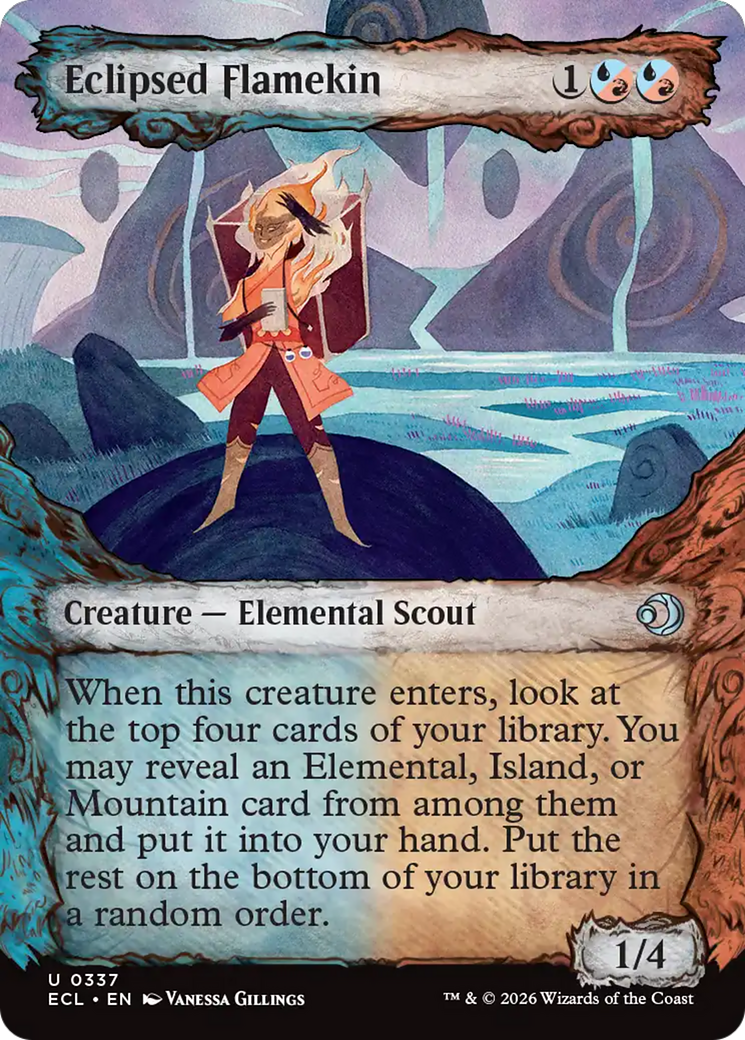 Eclipsed Flamekin (Showcase) [Lorwyn Eclipsed] MTG Single Magic: The Gathering | Red Claw Gaming