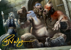 Ettin Art Card (Gold-Stamped Signature) [Dungeons & Dragons: Adventures in the Forgotten Realms Art Series] MTG Single Magic: The Gathering | Red Claw Gaming